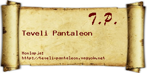 Teveli Pantaleon névjegykártya